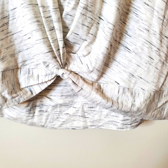 Zella Girl Heathered Twist Front Long Sleeve Hoodie Top - Picture 4 of 11